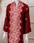 SWISS VOIL COTTON EMBROIDERY ALL OVER STONE 60'' IN MAROON