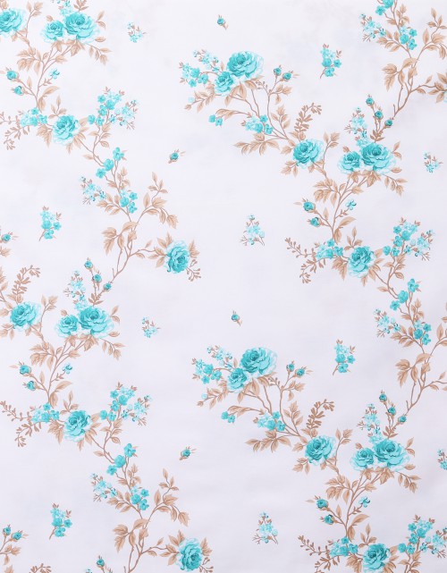 POLY COTTON PRINTED PREMIUM FABRIC 96" IN TURQUOISE GREEN