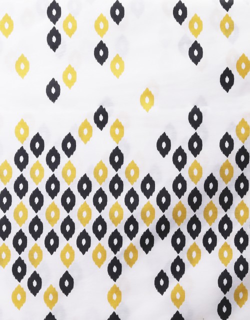 POLY COTTON PRINTED PREMIUM FABRIC 96" IN BLACK YELLOW