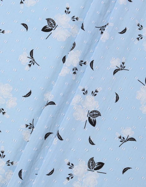 CEY EMBROIDERY PRINTED 58" (DES 2) IN BABY BLUE