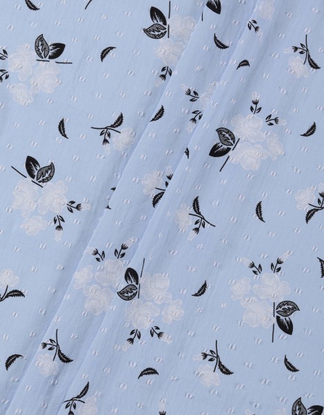 CEY EMBROIDERY PRINTED 58" (DES 2) IN POWDER BLUE