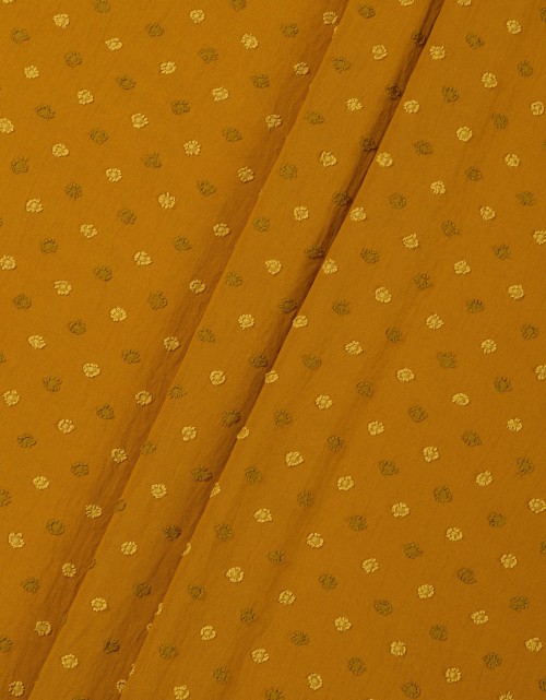 CEY PLAIN TWO TONE EMBROIDERY 58" IN DARK MUSTARD