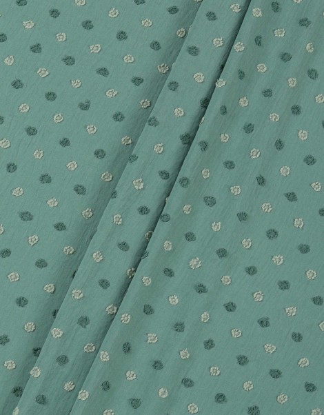 CEY PLAIN TWO TONE EMBROIDERY 58" IN TEAL GREEN
