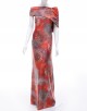 ITALIAN TURKISH SILK PRINTED 60'' (DES 18) IN CORAL RED
