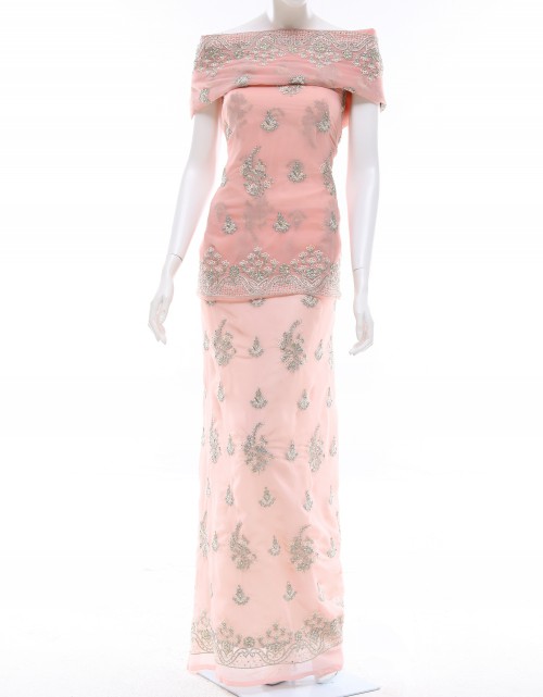 (NEW) CHIFFON STONE SULAM SATYAM 45'' (DES 7) IN BABY PINK