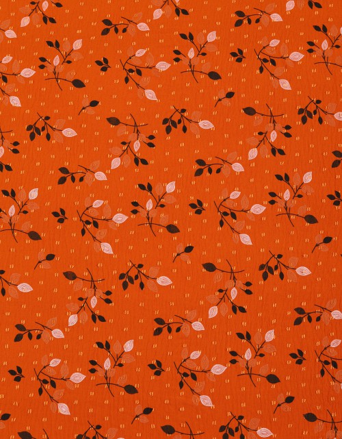 CEY EMBROIDERY PRINTED 58" (DES 1) IN ORANGE