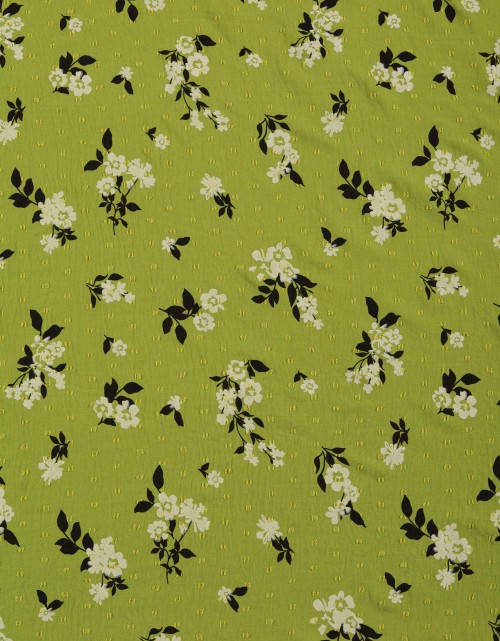 CEY EMBROIDERY PRINTED 58" (DES 3) IN GREEN APPLE