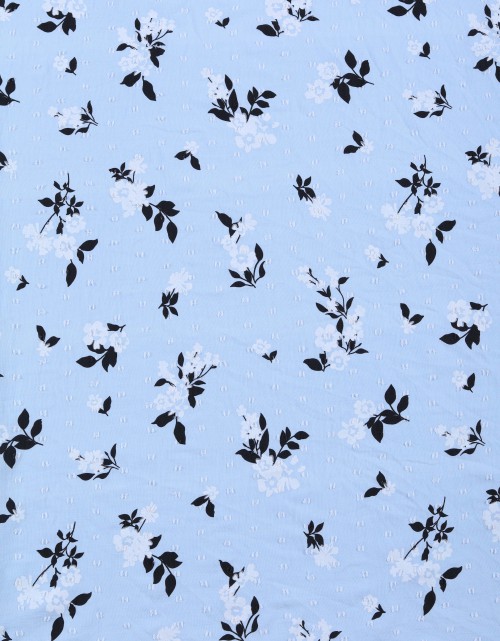 CEY EMBROIDERY PRINTED 58" (DES 3) IN LIGHT BLUE