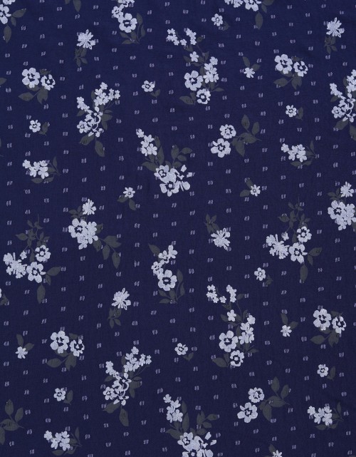 CEY EMBROIDERY PRINTED 58" (DES 3) IN NAVY BLUE