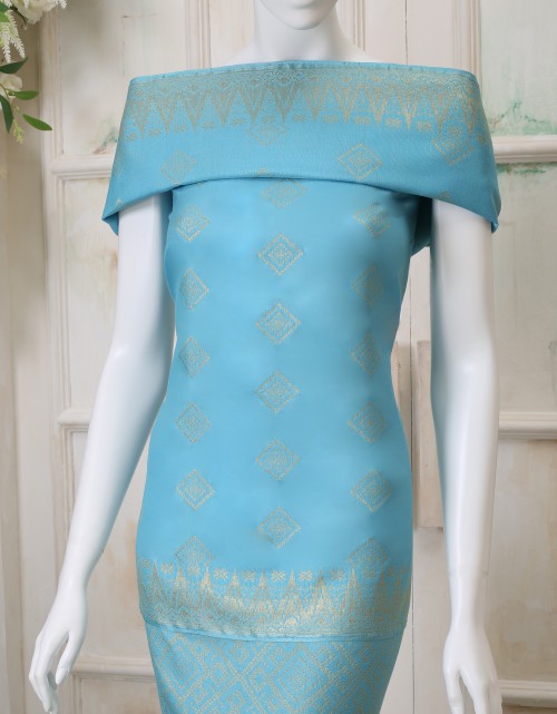 SONGKET MATCHING (DES 9) IN SKY BLUE