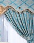 CURTAIN FRENCH PLEATS WITH PELMET IN TURQUOISE BLUE