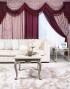 CURTAIN FRENCH PLEATS WITH WITH DOUBLE BOX PLEATS IN DUSTY PINK & WINE MAROON