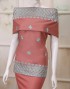 SWISS VOIL COTTON EMBROIDERY ALL OVER STONE 45'' IN DUSTY PINK