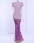 BROCADE MATCHING 45" IN DUSTY PINK / PURPLE