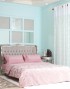 BEDSHEET COTTON JACQ LACE PEARL SI/E - KING (DES 1) IN DUSTY PINK