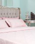 BEDSHEET COTTON LACE PEARL SI/E - QUEEN (DES 7) IN DUSTY PINK