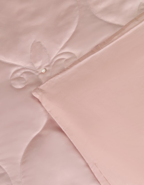 BEDSHEET COTTON LACE PEARL SI/E - QUEEN (DES 5) IN DUSTY PINK