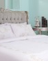 BEDSHEET COTTON LACE PEARL SI/E - QUEEN (DES 6) IN WHITE