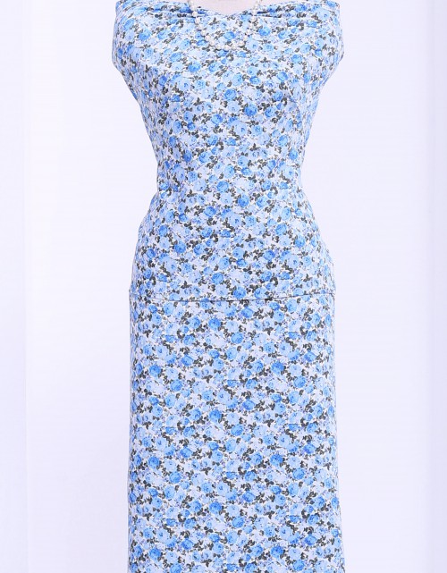 JAPANESE COTTON PRINTED J.MODA 45'' (DES 12) IN BABY BLUE