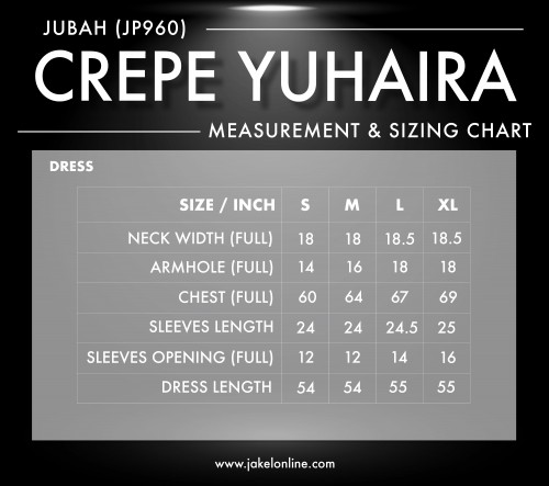 JUBAH CREPE YUHAIRA IN GREEN