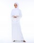 RABIA JUBAH IN OFF WHITE (FREE LACE SHAWL)